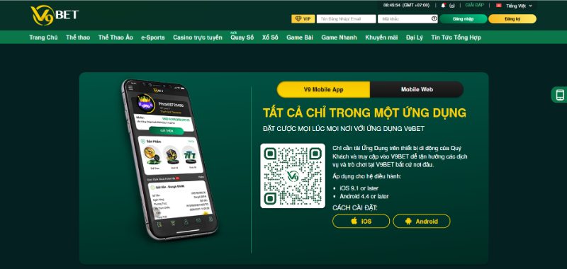 V9BET - Địa chỉ chơi cá cược online đầy hứa hẹn và tiềm năng 2 Mô Tả Cách Game Thủ Tải App V9Bet Về Ios Và Android