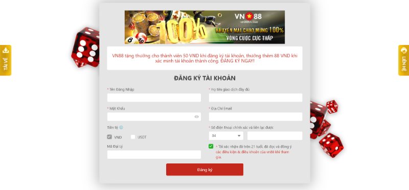 Hướng Dẫn Mở Tài Khoản Miễn Phí, Nhanh Chóng Tại Vn88