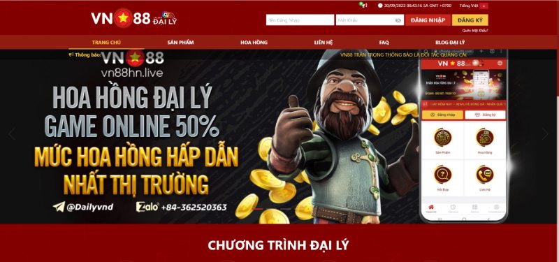 Tham Gia Đại Lý Vn88 Kiếm Lời