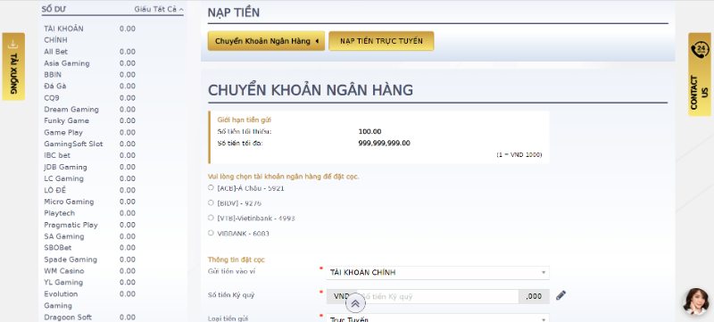 Cách Nạp Tiền Tại Vuabai9